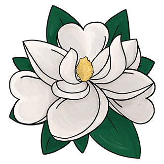 Flower with green petals drawing